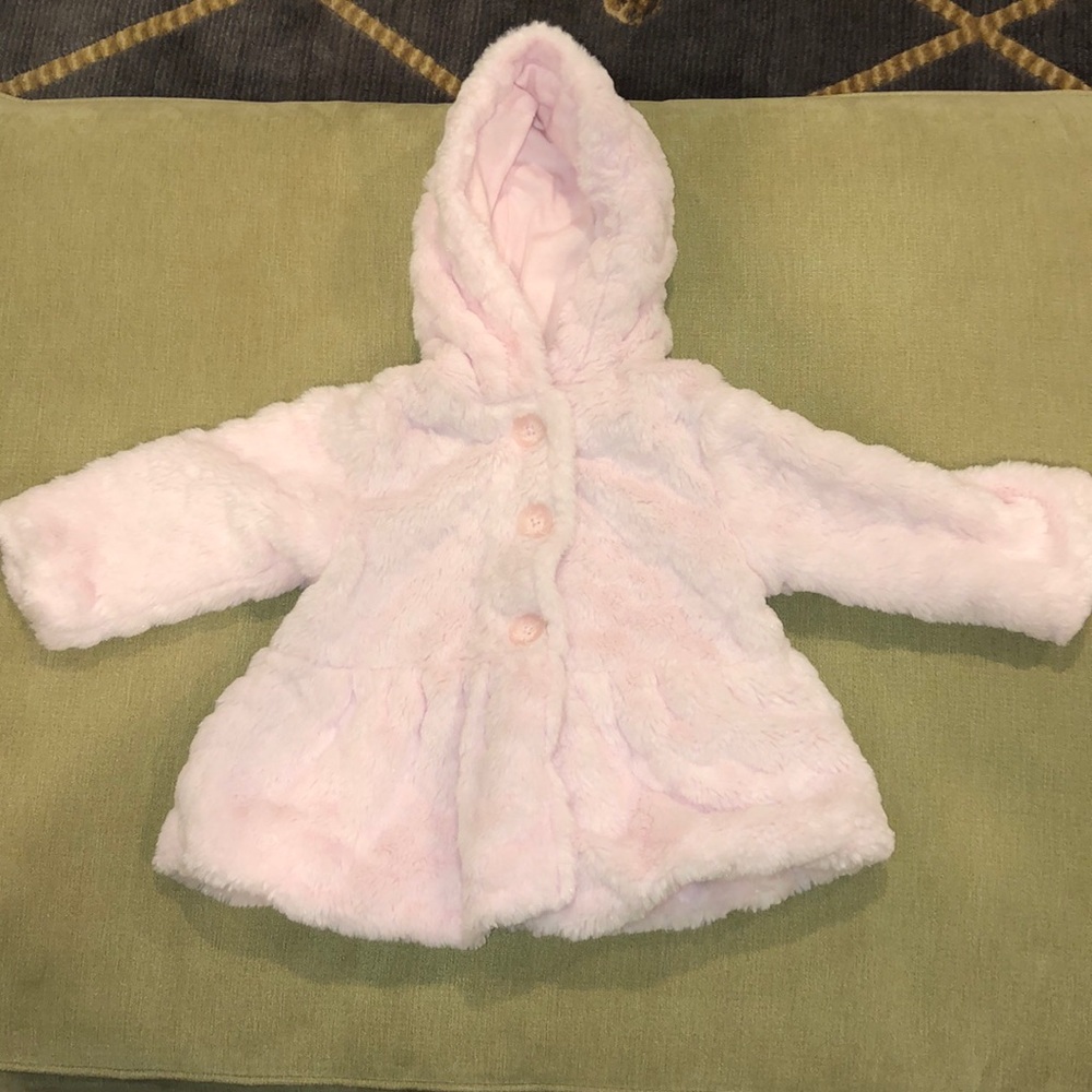 Pink Fluffy Hooded Jacket
